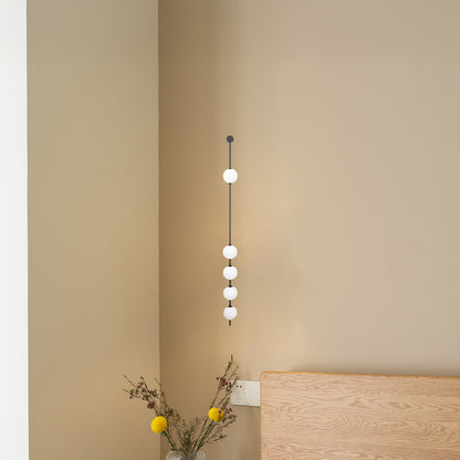 Vertical Balls Minimalist Crystal Wall Lamp