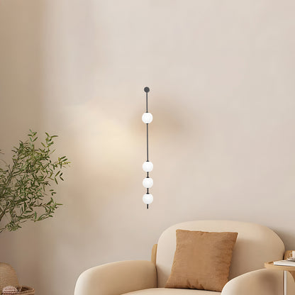 Vertical Balls Minimalist Crystal Wall Lamp