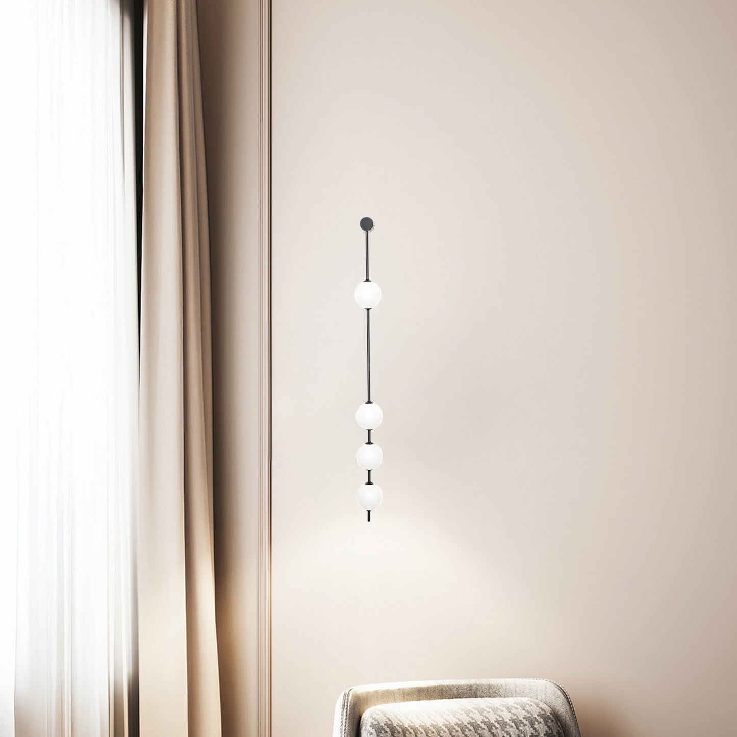 Vertical Balls Minimalist Crystal Wall Lamp