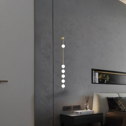 Vertical Balls Minimalist Crystal Wall Lamp