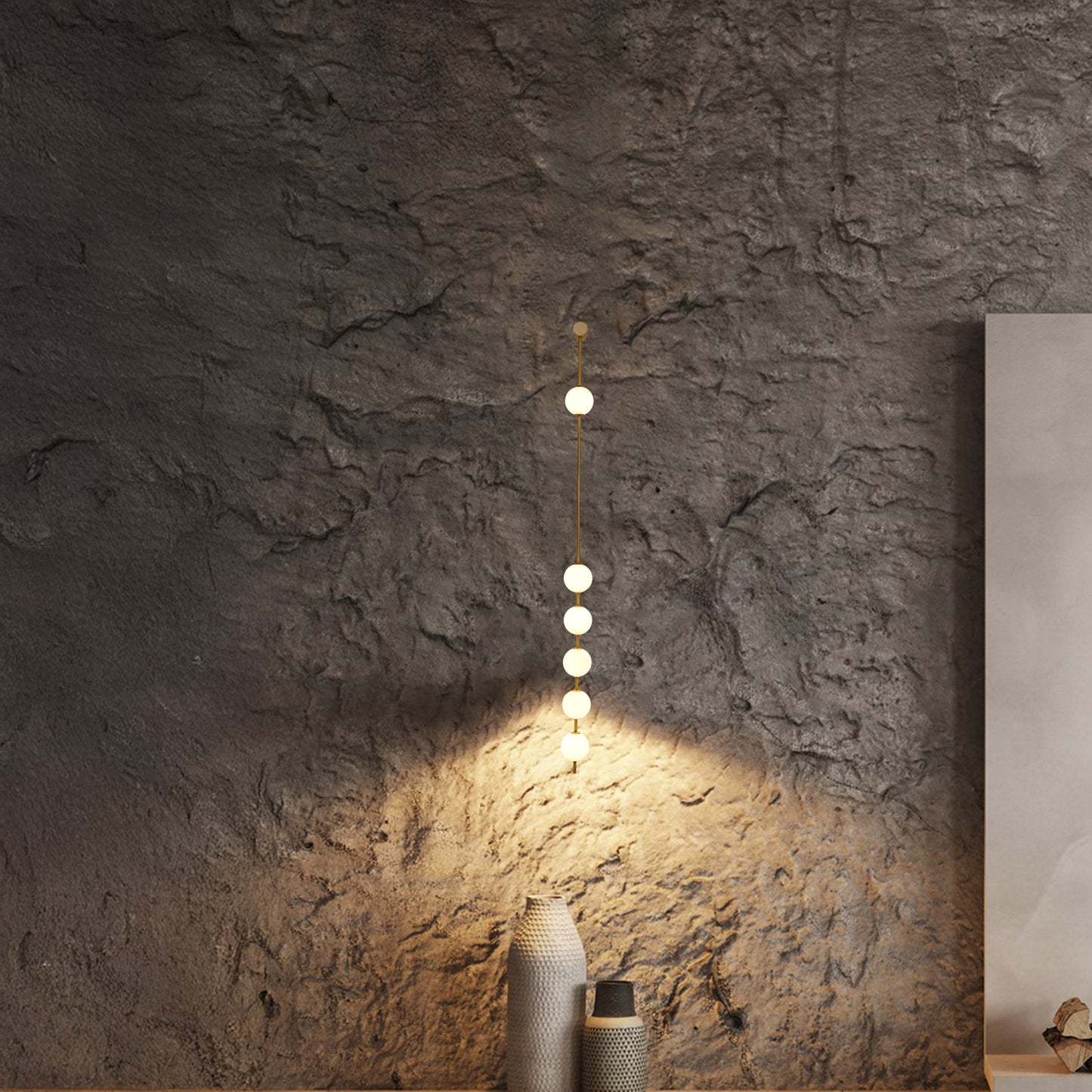 Vertical Balls Minimalist Crystal Wall Lamp