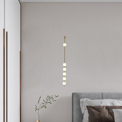 Vertical Balls Minimalist Crystal Wall Lamp