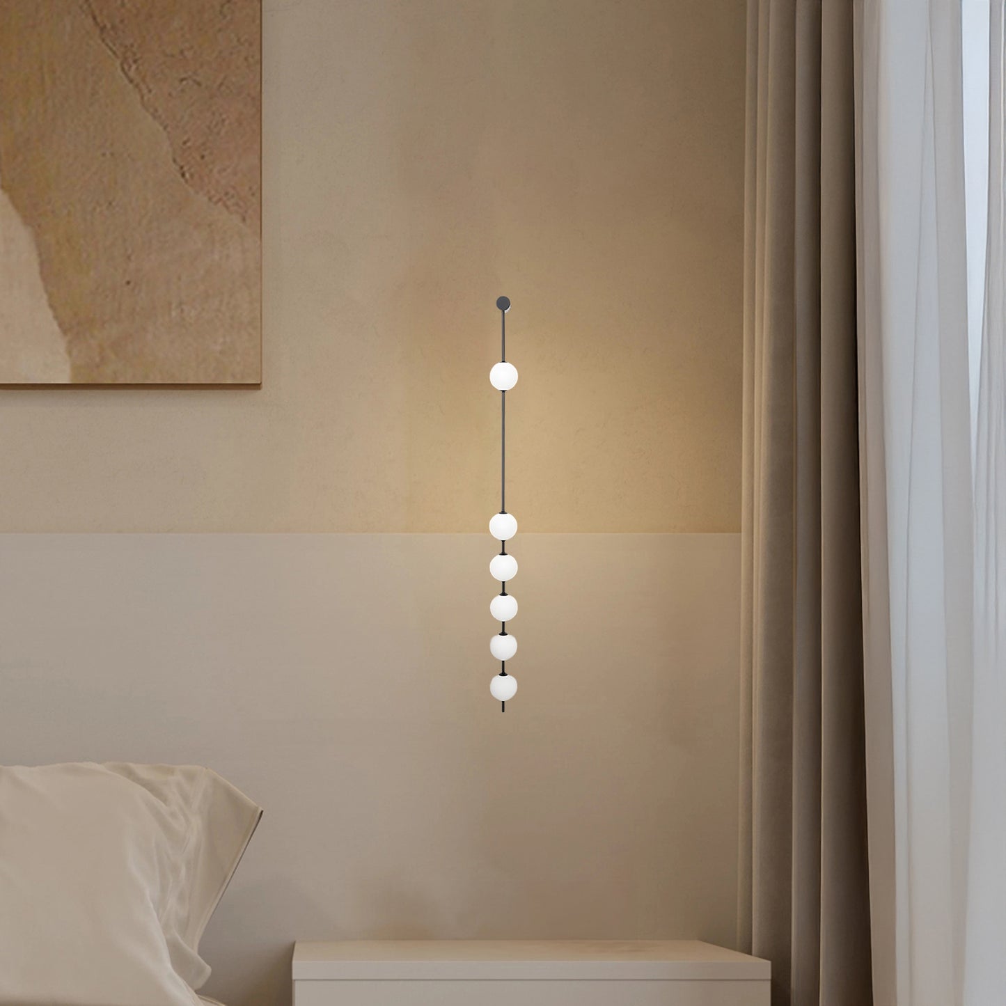 Vertical Balls Minimalist Crystal Wall Lamp