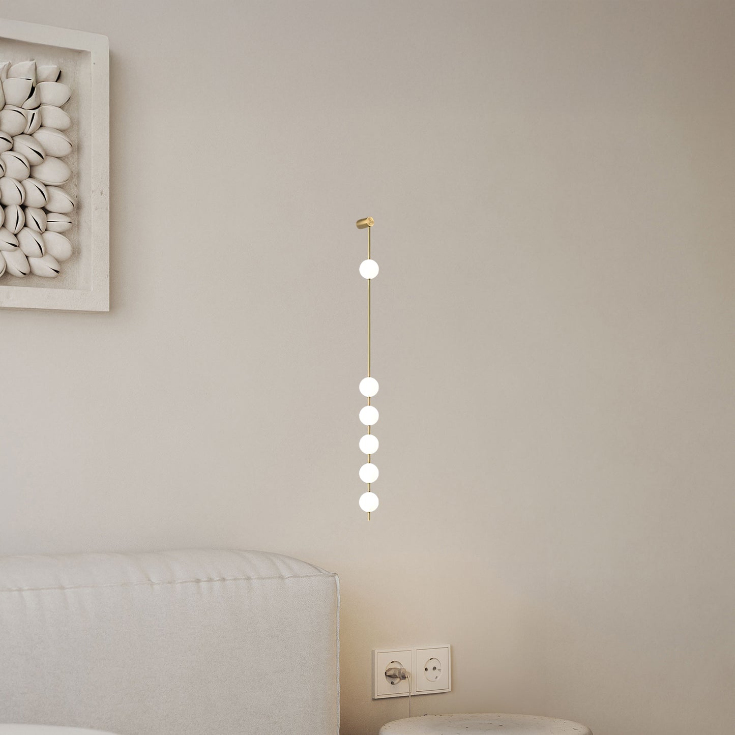 Vertical Balls Minimalist Crystal Wall Lamp