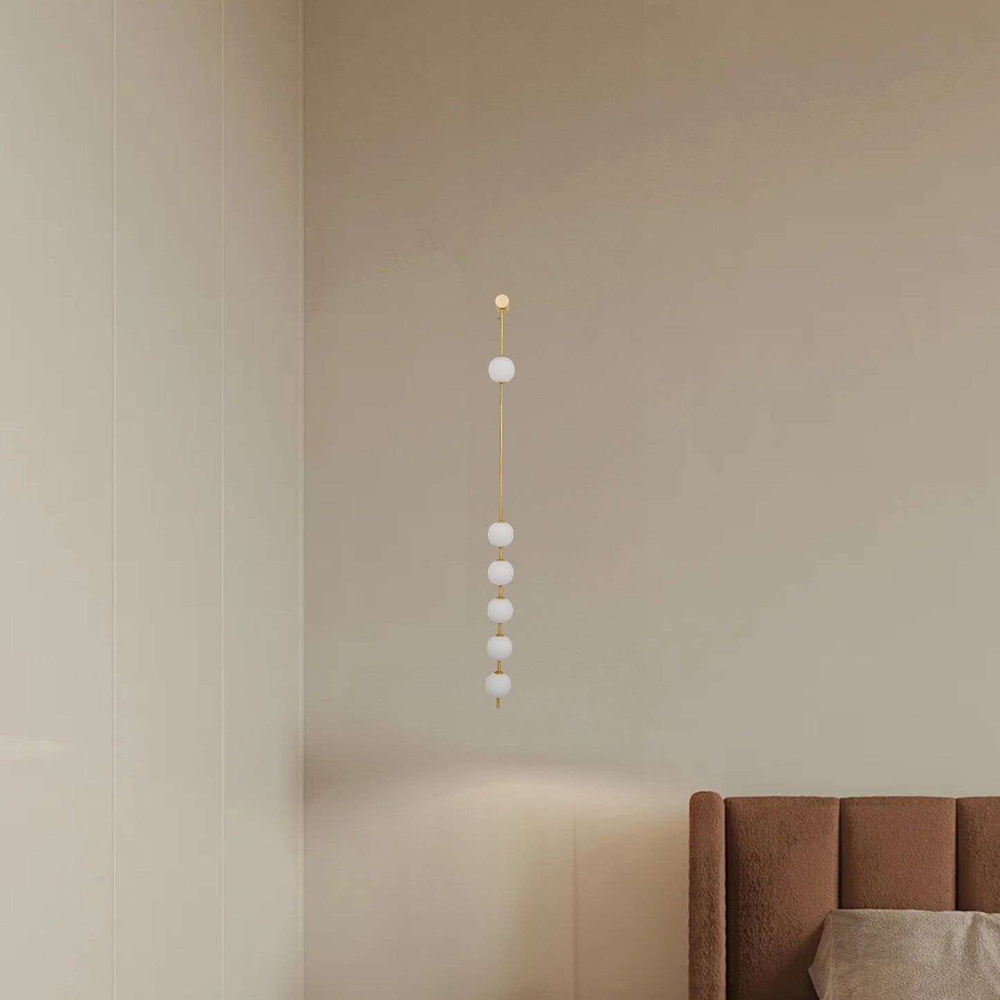 Vertical Balls Minimalist Crystal Wall Lamp