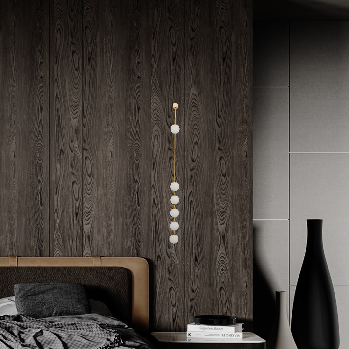 Vertical Balls Minimalist Crystal Wall Lamp