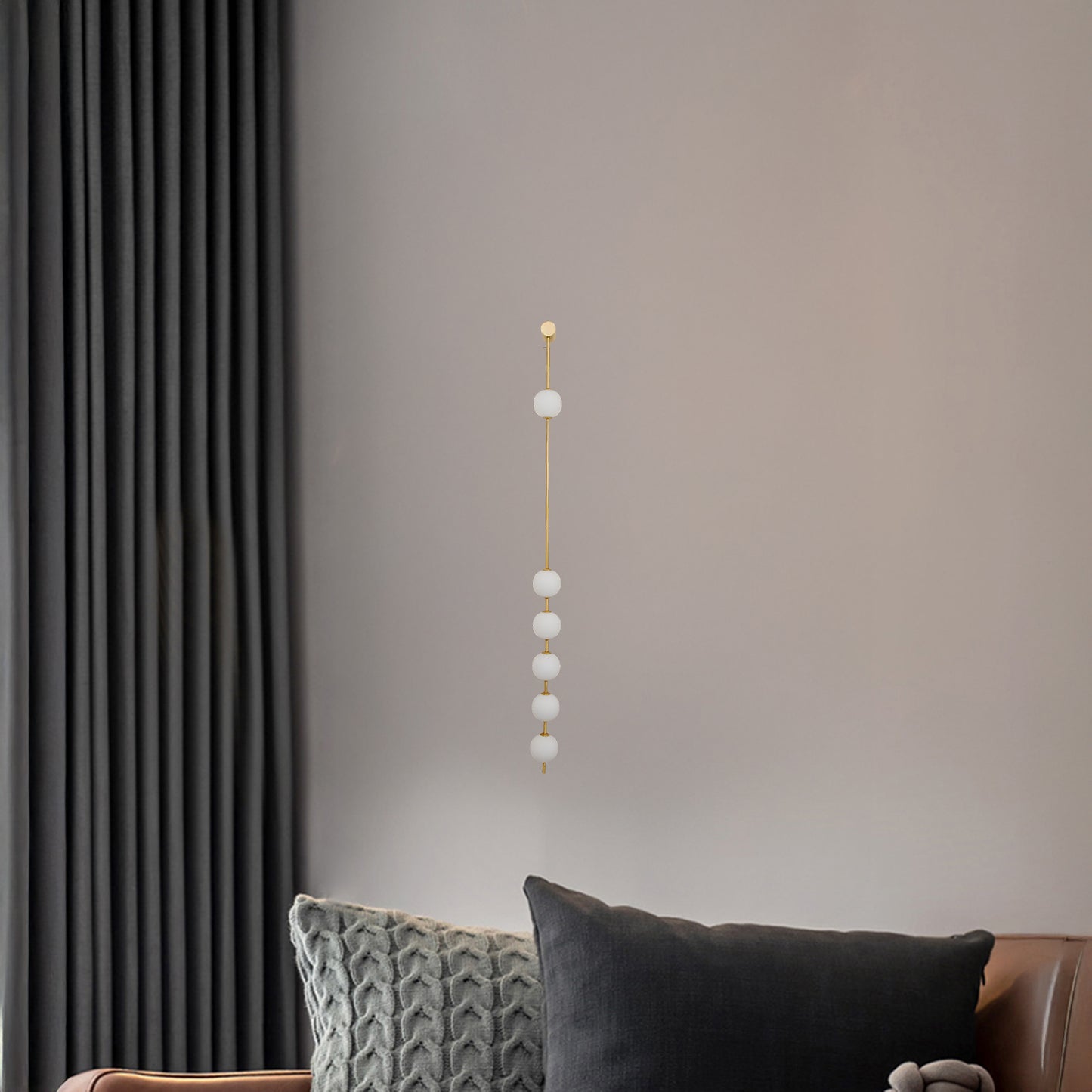 Vertical Balls Minimalist Crystal Wall Lamp