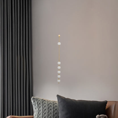 Vertical Balls Minimalist Crystal Wall Lamp