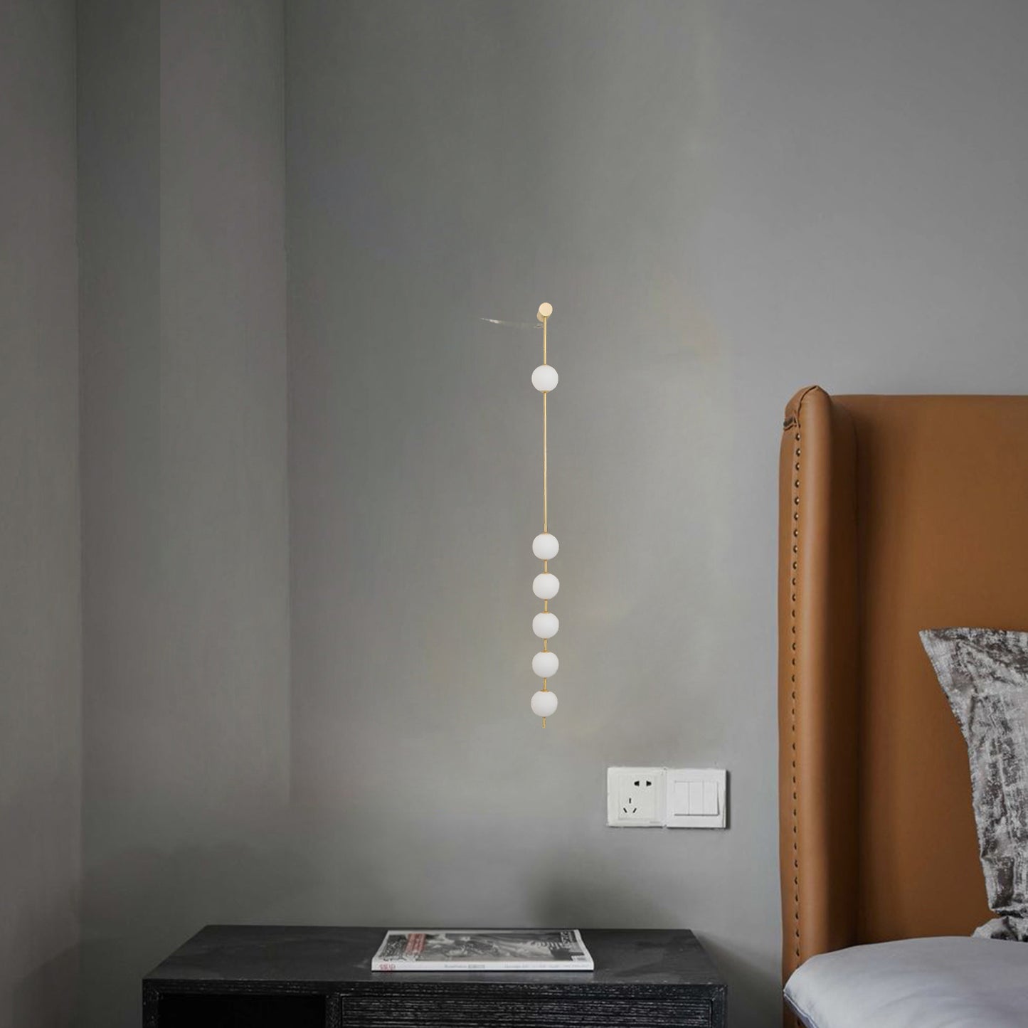 Vertical Balls Minimalist Crystal Wall Lamp