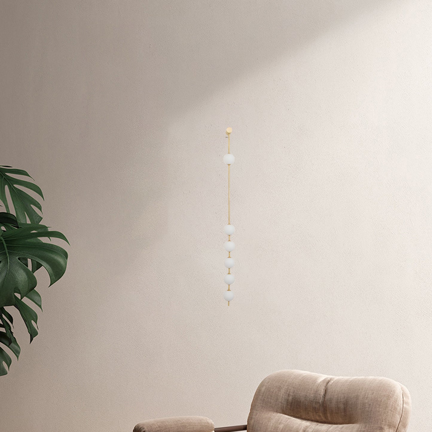 Vertical Balls Minimalist Crystal Wall Lamp