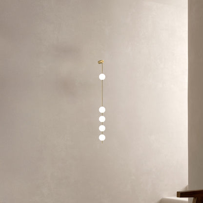 Vertical Balls Minimalist Crystal Wall Lamp