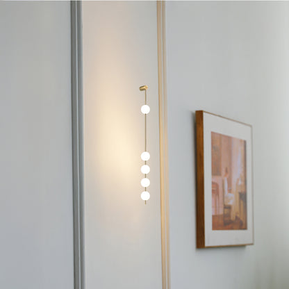 Vertical Balls Minimalist Crystal Wall Lamp