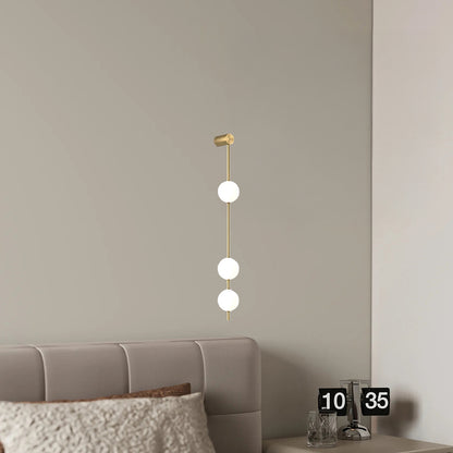 Vertical Balls Minimalist Crystal Wall Lamp