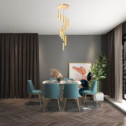 Villa Forci Eclectic Metal Chandelier