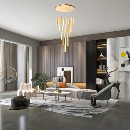 Villa Forci Eclectic Metal Chandelier