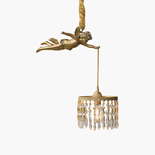 Angel Vintage Brass Pendant Light