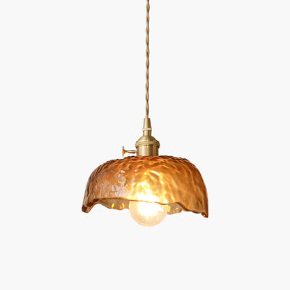 Vintage Brown Rustic Crystal Pendant Light