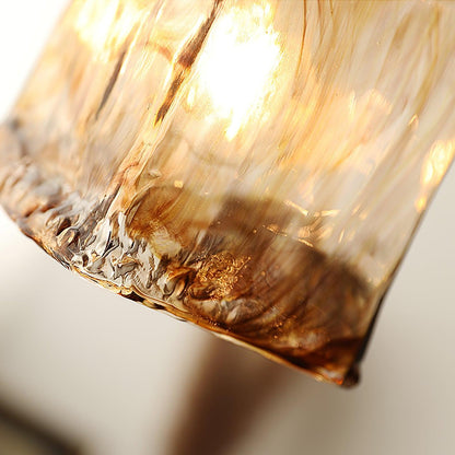 Vintage Brown Rustic Crystal Pendant Light