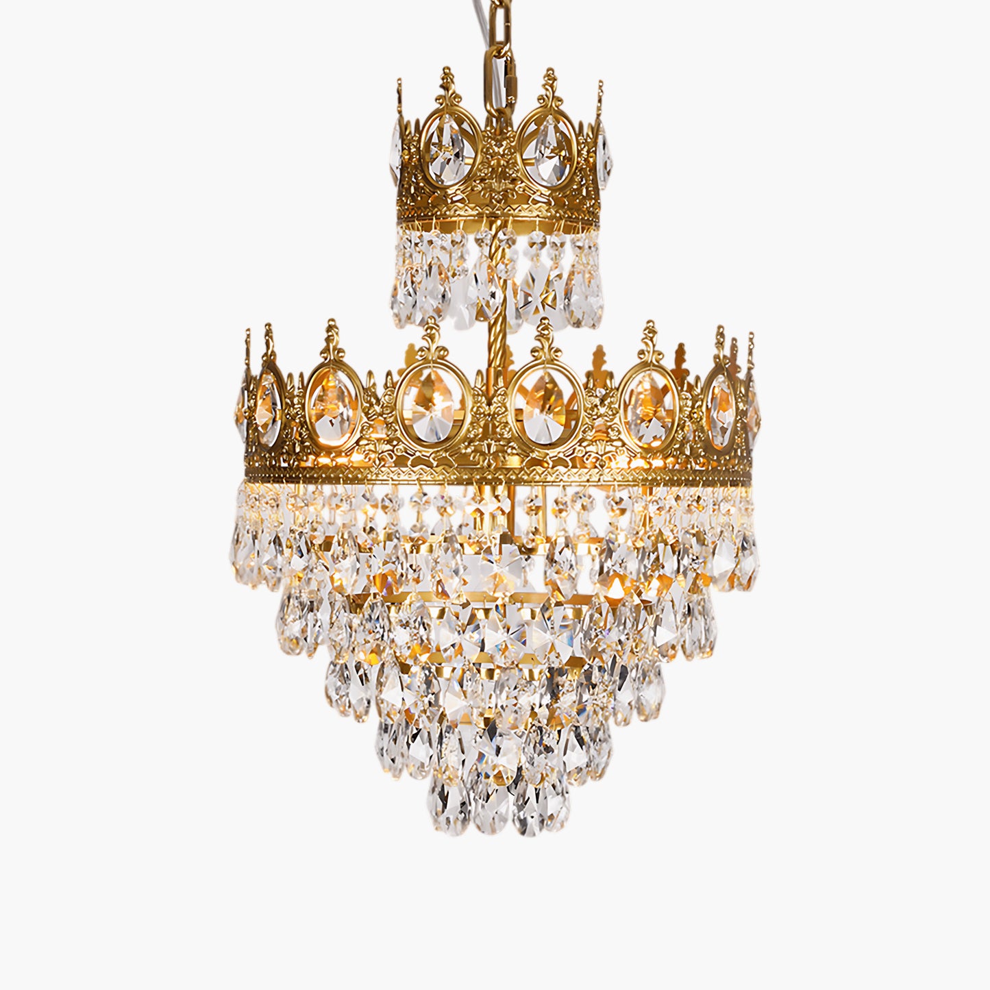 Crystal Vintage Metal Chandelier