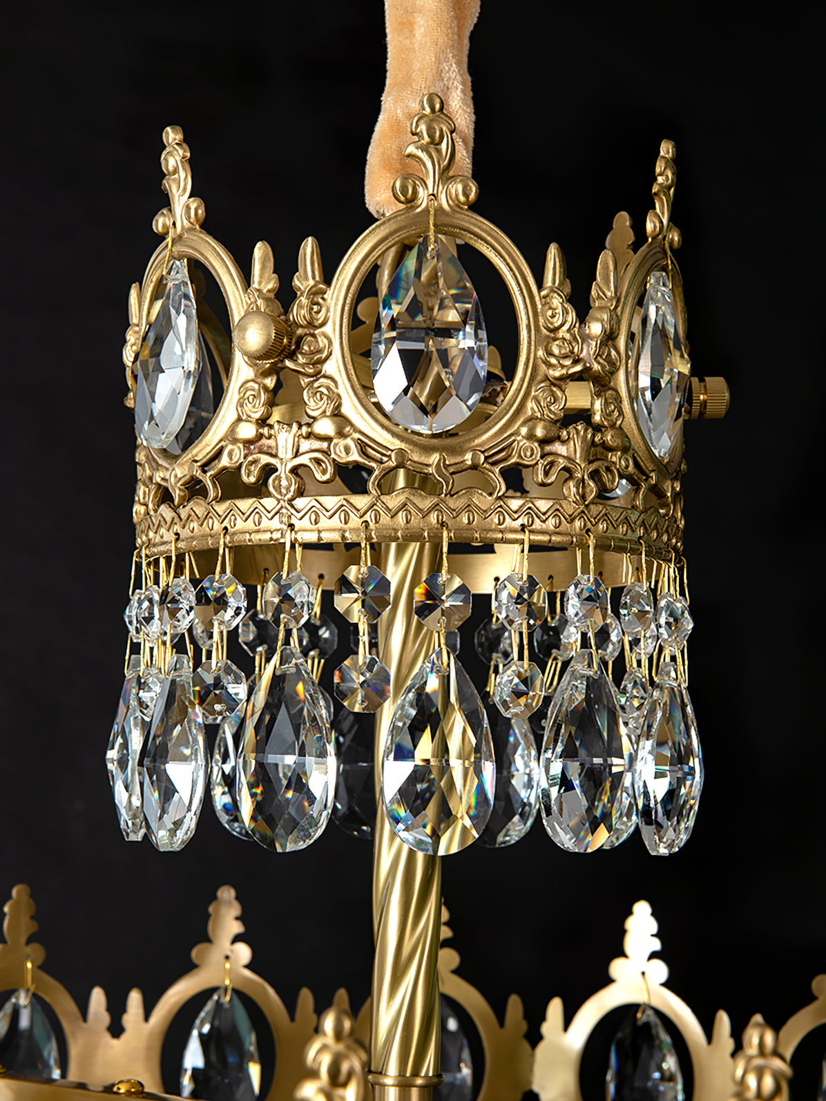 Crystal Vintage Metal Chandelier