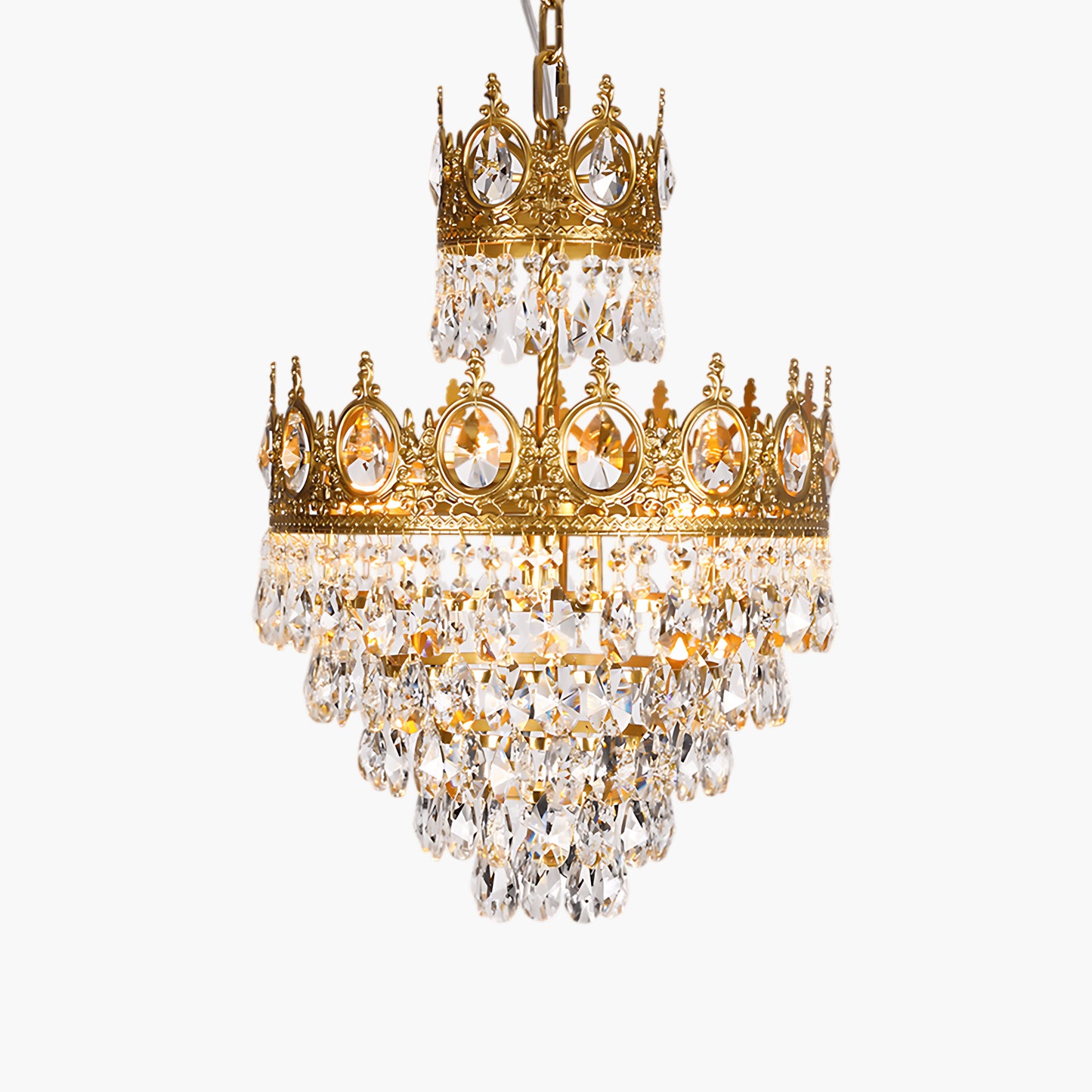 Crystal Vintage Metal Chandelier