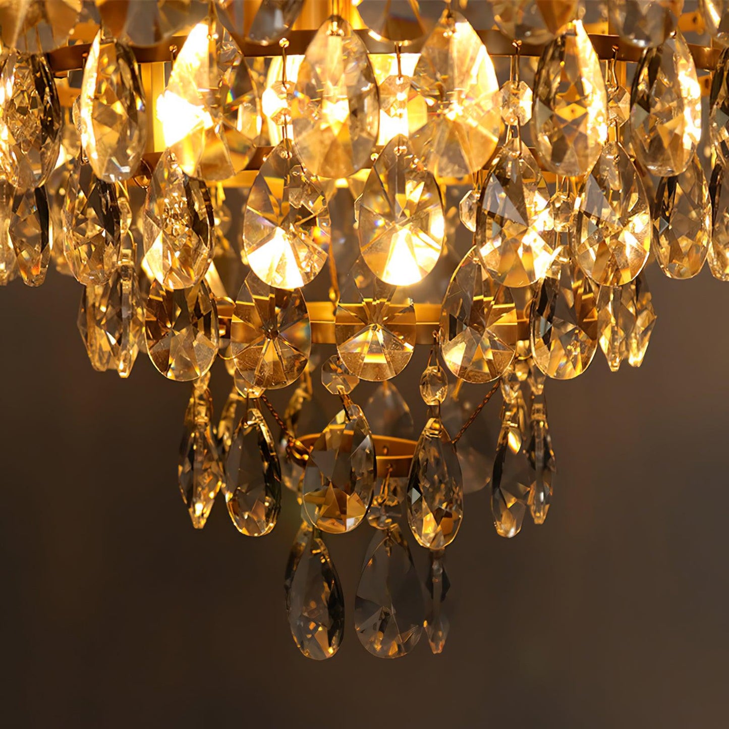 Crystal Vintage Metal Chandelier