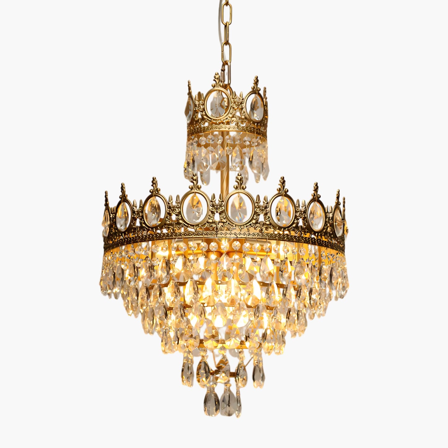 Crystal Vintage Metal Chandelier