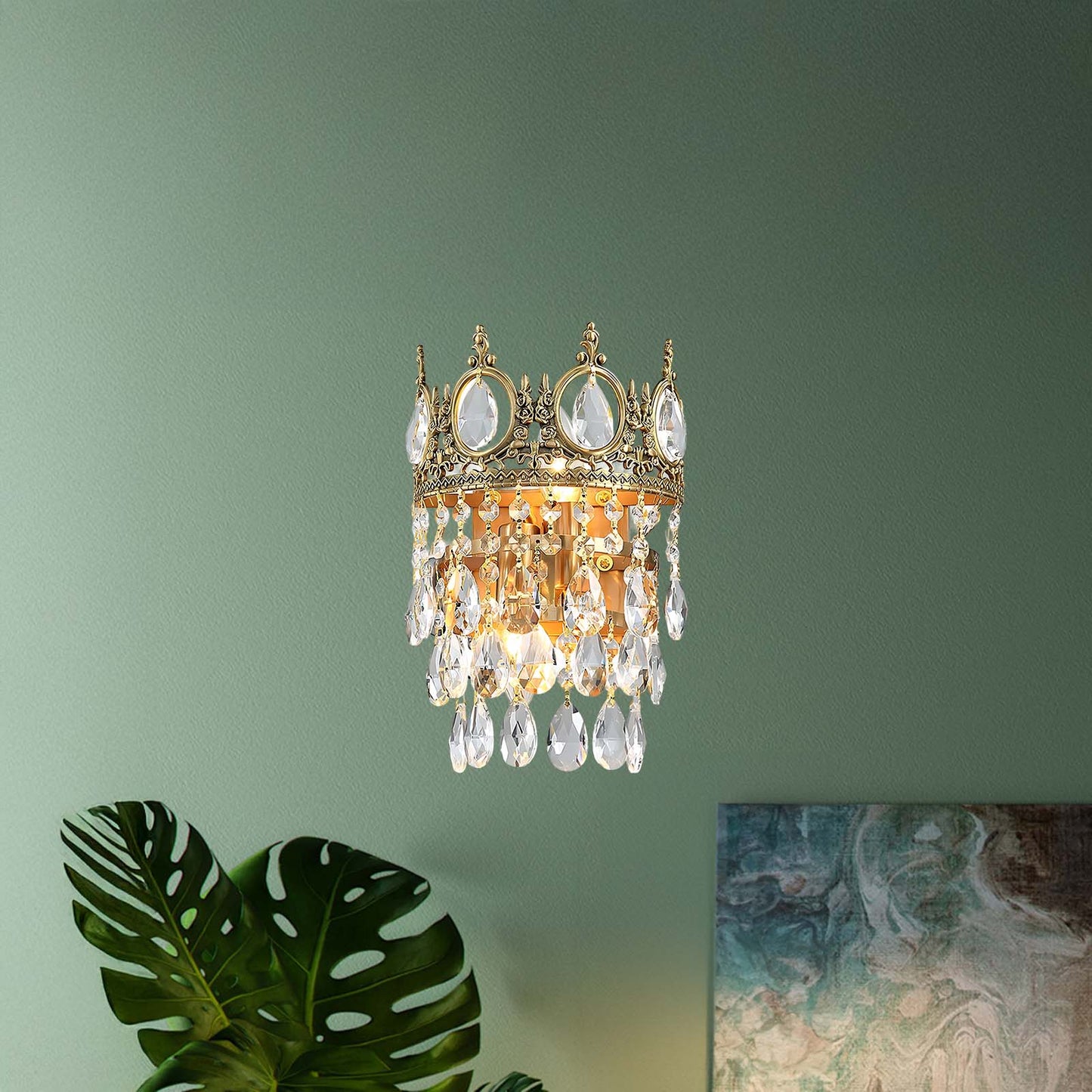 Crystal Vintage Metal Wall lamp