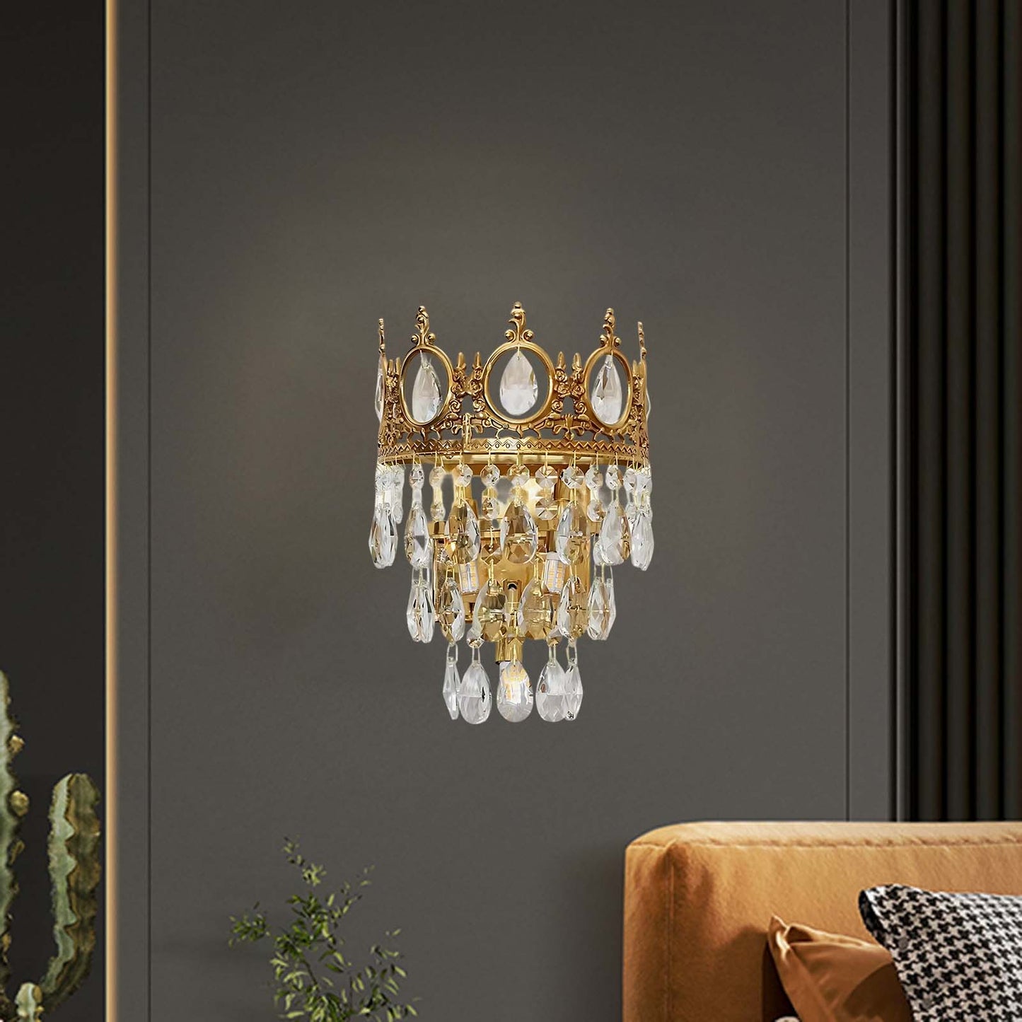 Crystal Vintage Metal Wall lamp