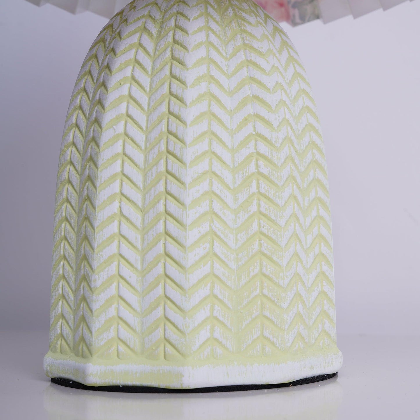 Pleated Vintage Clay Table Lamp