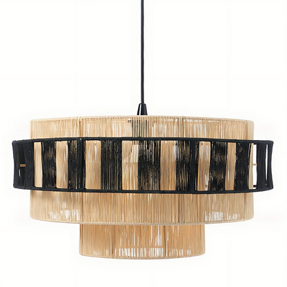 Vintage Rattan Dining Chandelier