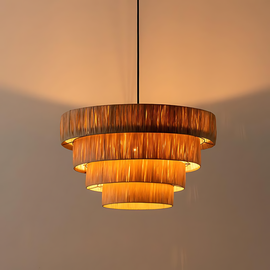 Vintage Rattan Supper Pendant Lamp