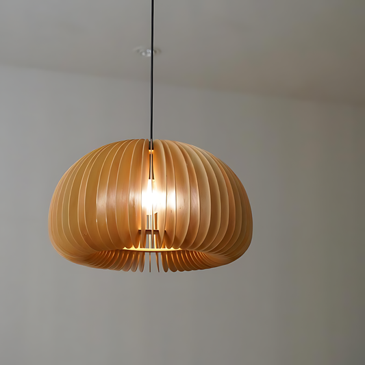 Vintage Wood Chamber Pendant Lamp