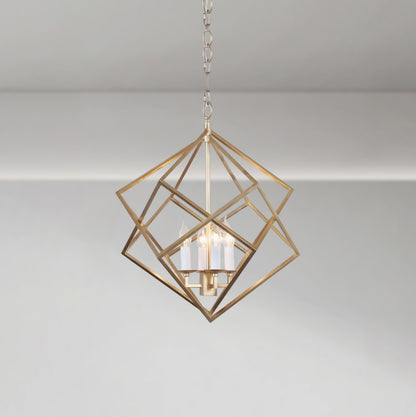 Voss Geometric Eclectic Metal Pendant Light