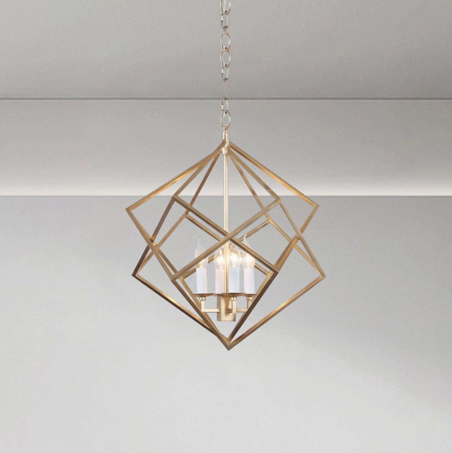 Voss Geometric Eclectic Metal Pendant Light