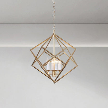 Voss Geometric Eclectic Metal Pendant Light