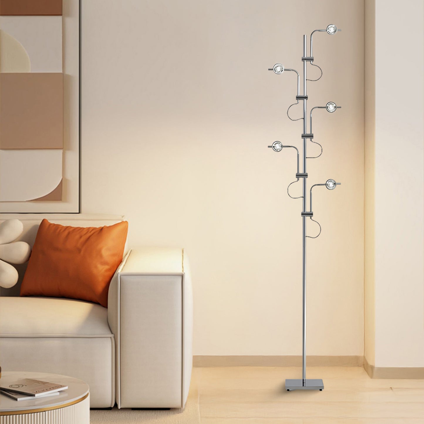 Wa Wa Eclectic Crystal Floor Lamp