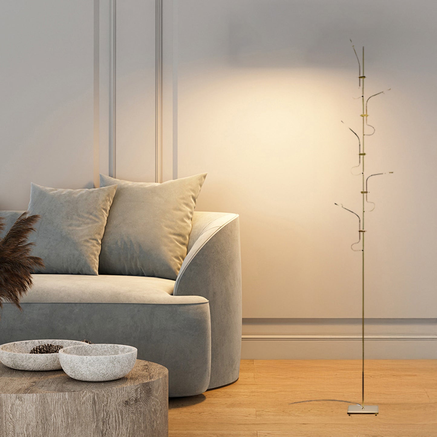 Wa Wa Eclectic Crystal Floor Lamp