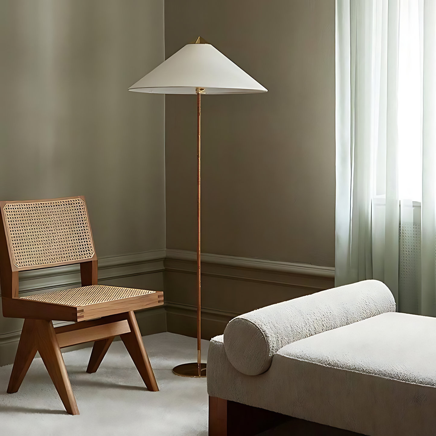 Wabi-Sabi Bamboo Bedside Floor Lamp