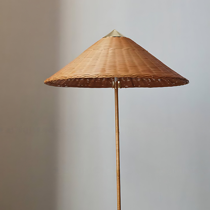 Wabi-Sabi Bamboo Bedside Floor Lamp