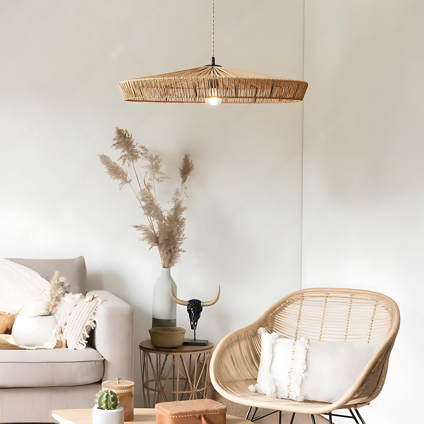 Wabi-Sabi Hemp Dining Pendant Lamp