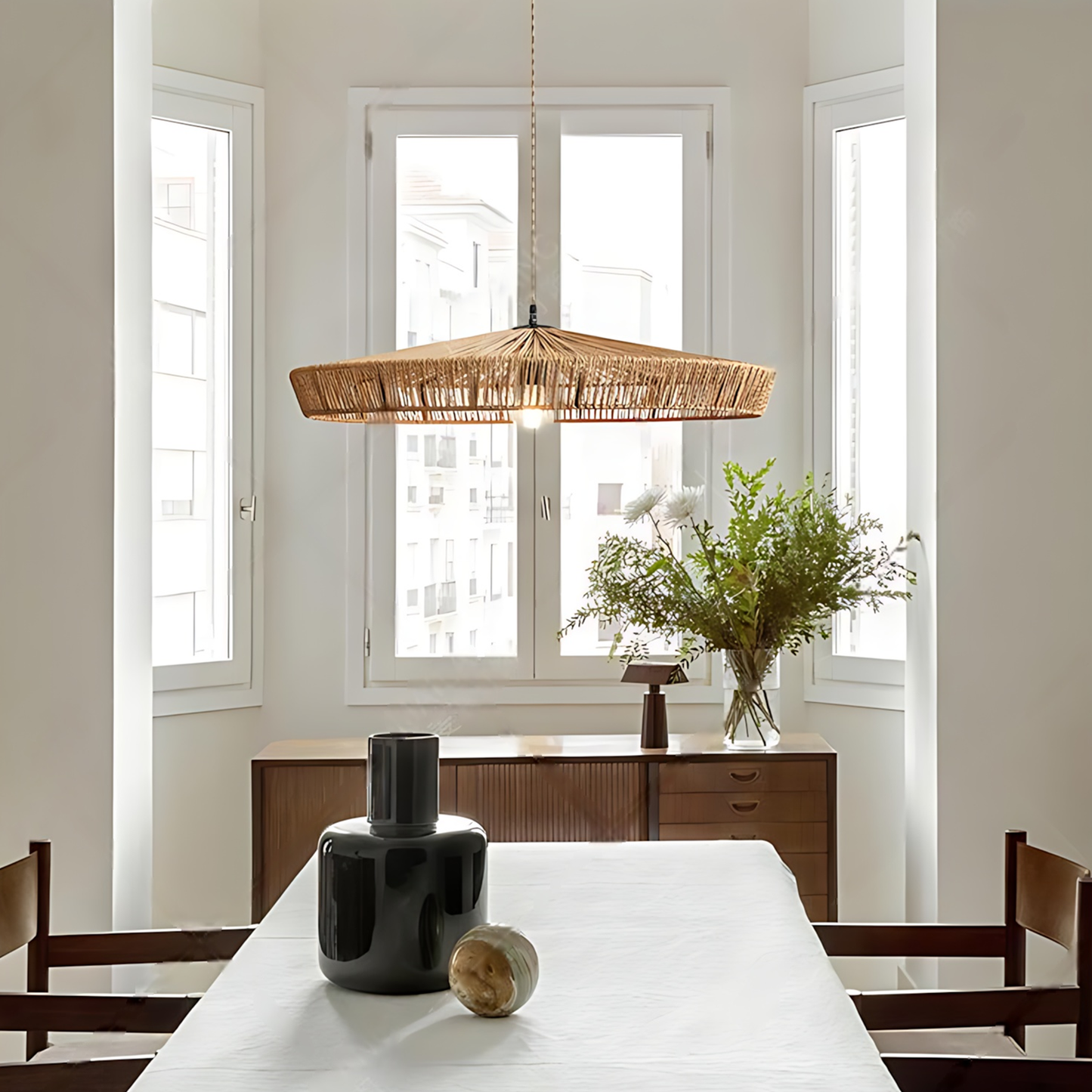 Wabi-Sabi Hemp Dining Pendant Lamp