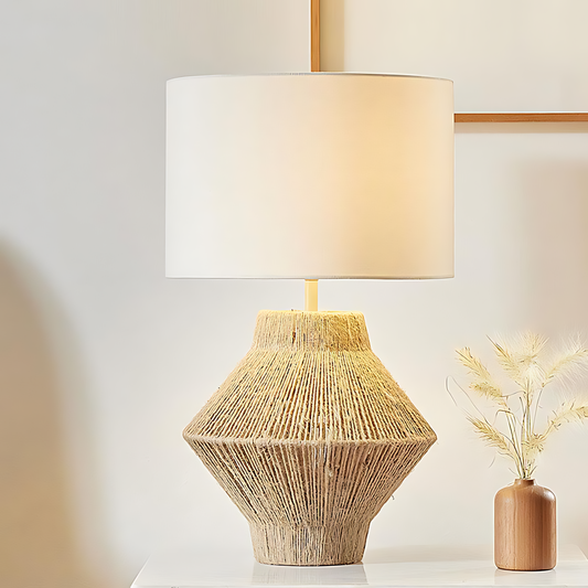 Wabi-Sabi Hemp Minimal Table Lamp