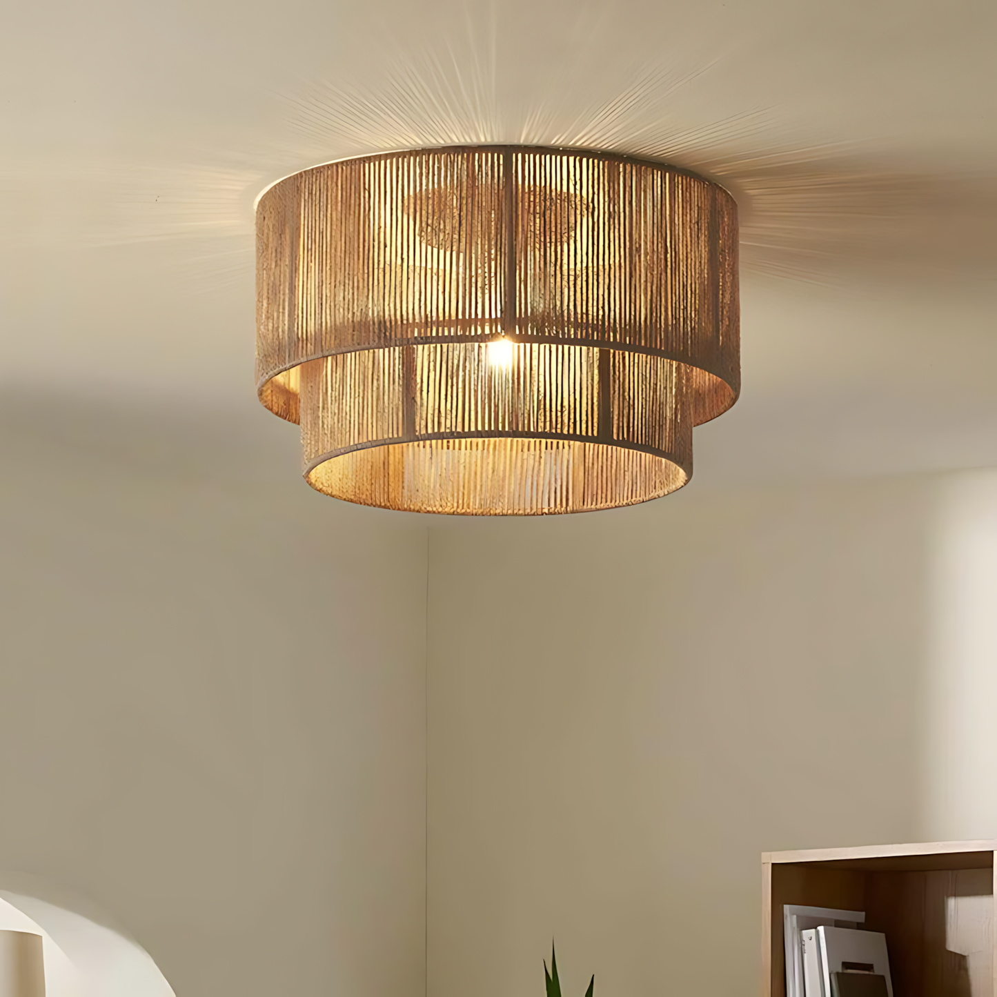 Wabi-Sabi Hemp Nest Ceiling Lamp