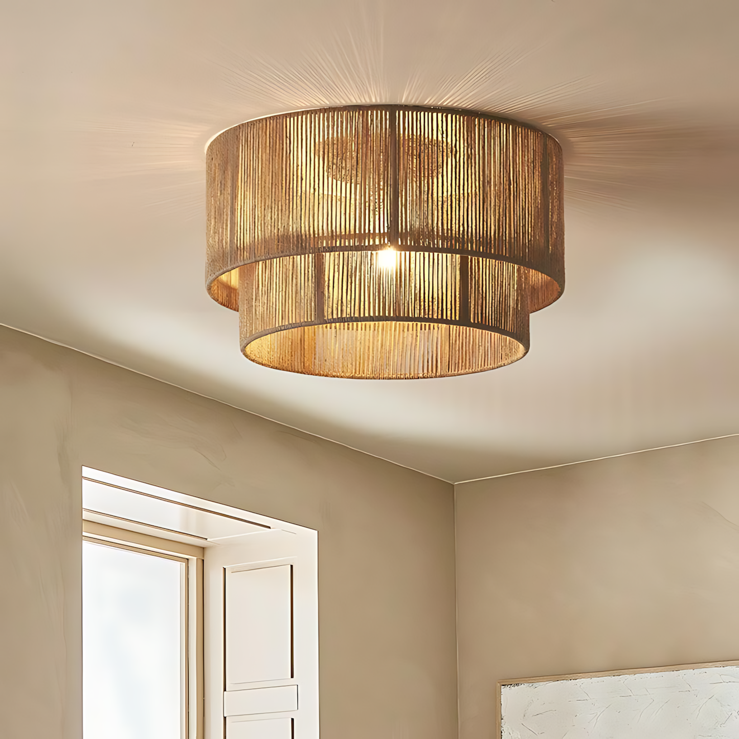 Wabi-Sabi Hemp Nest Ceiling Lamp