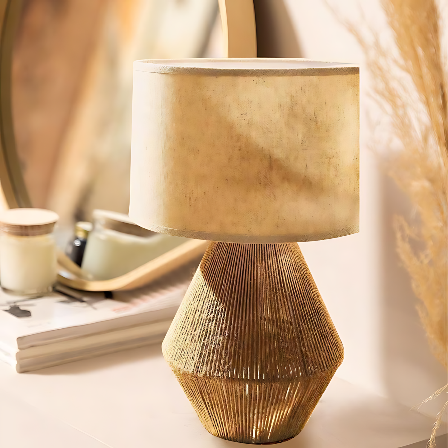 Wabi-Sabi Hemp Villa Table Lamp