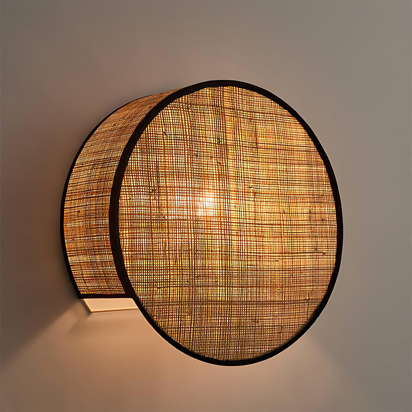 Wabi-Sabi Rattan Entry Wall Lamp