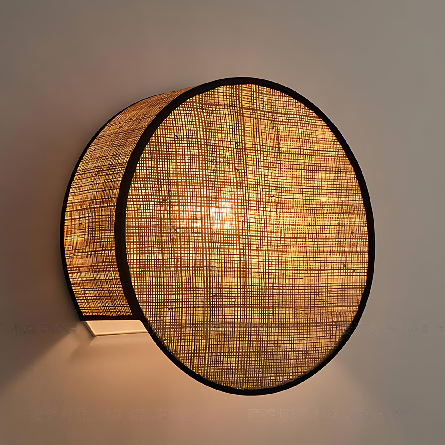 Wabi-Sabi Rattan Entry Wall Lamp