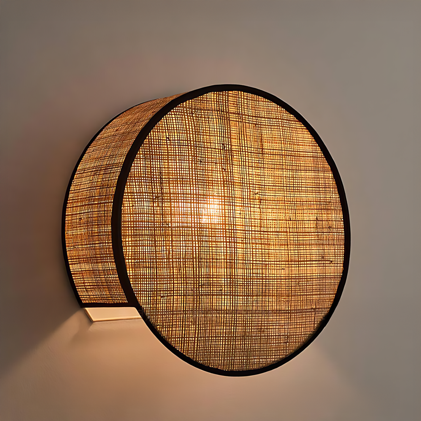 Wabi-Sabi Rattan Entry Wall Lamp