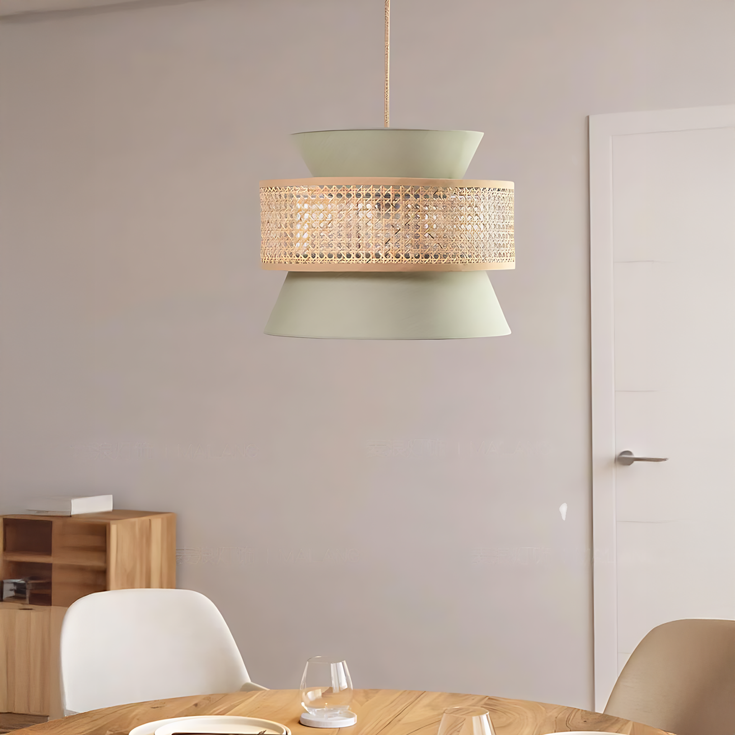 Wabi-Sabi Rattan Kitchen Pendant Lamp